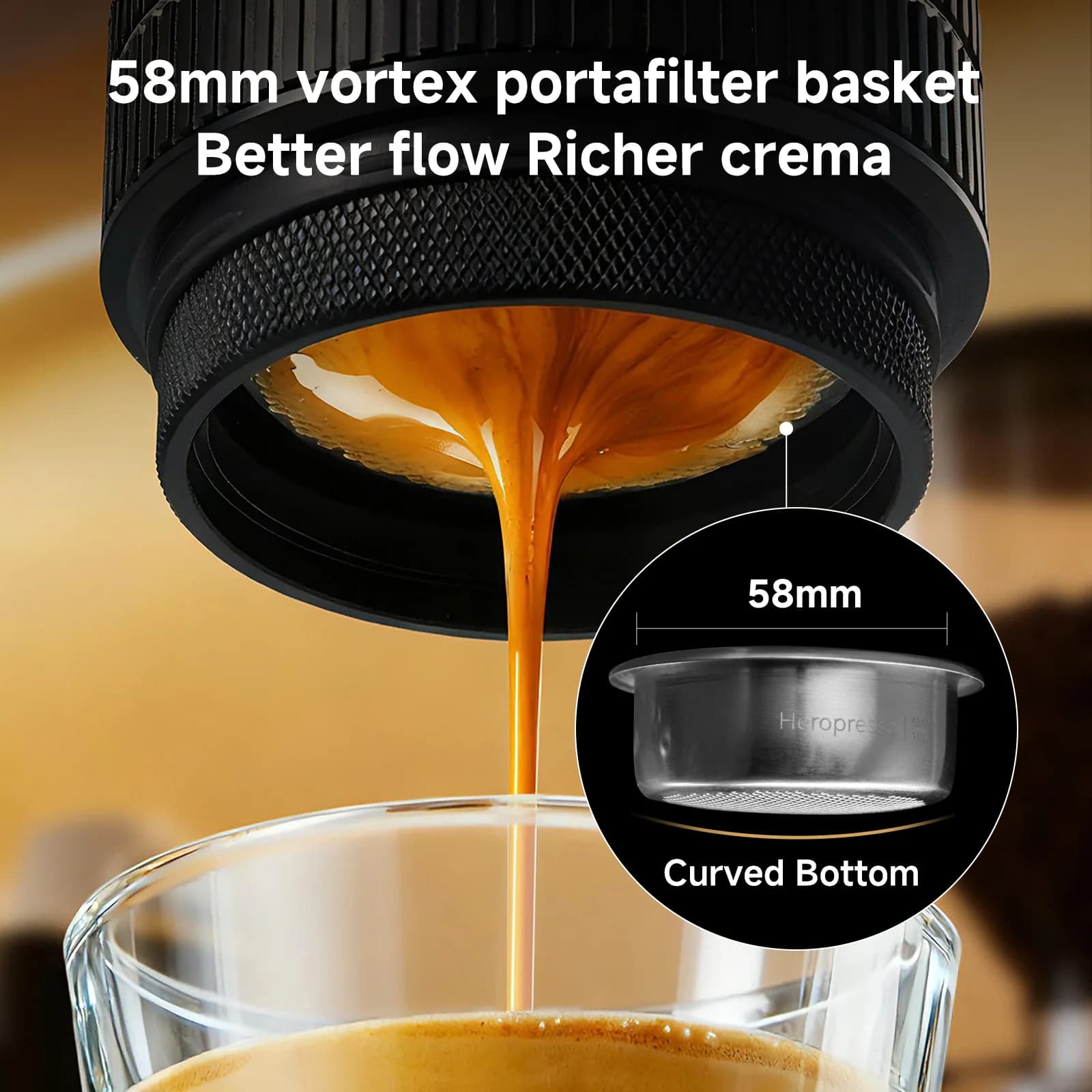 Máquina de espresso portátil 20 bar 58mm