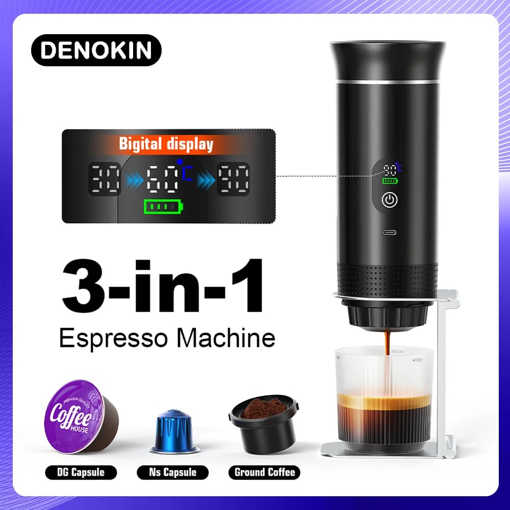 Cafetera espresso portátil 3 en 1