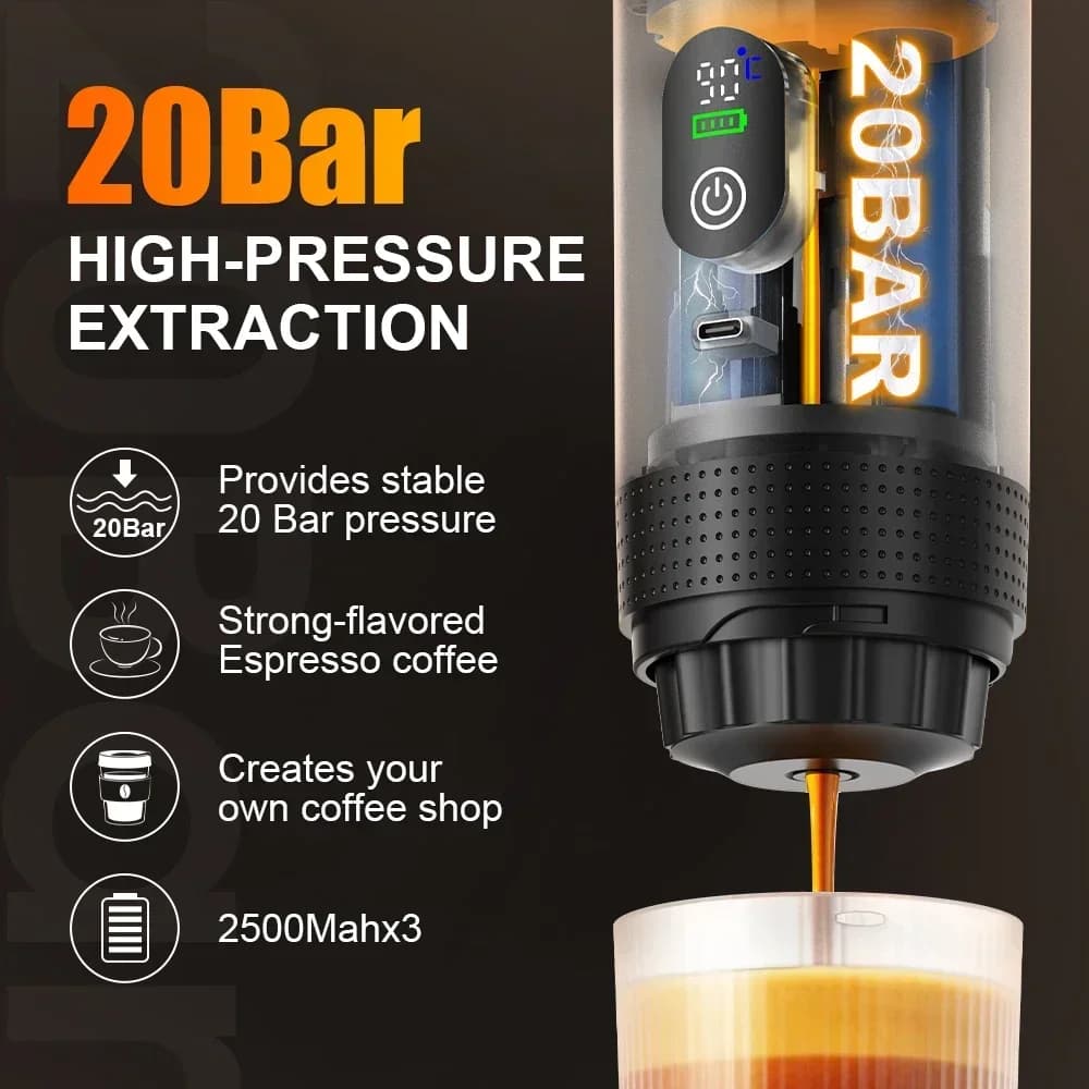 Cafetera espresso portátil 3 en 1
