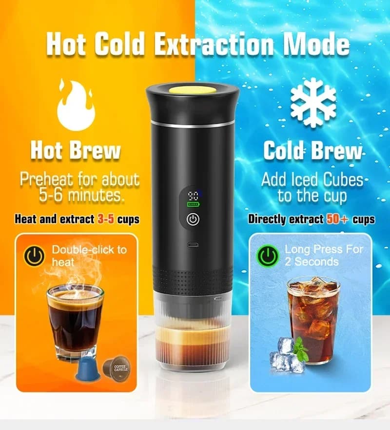 Cafetera espresso portátil 3 en 1