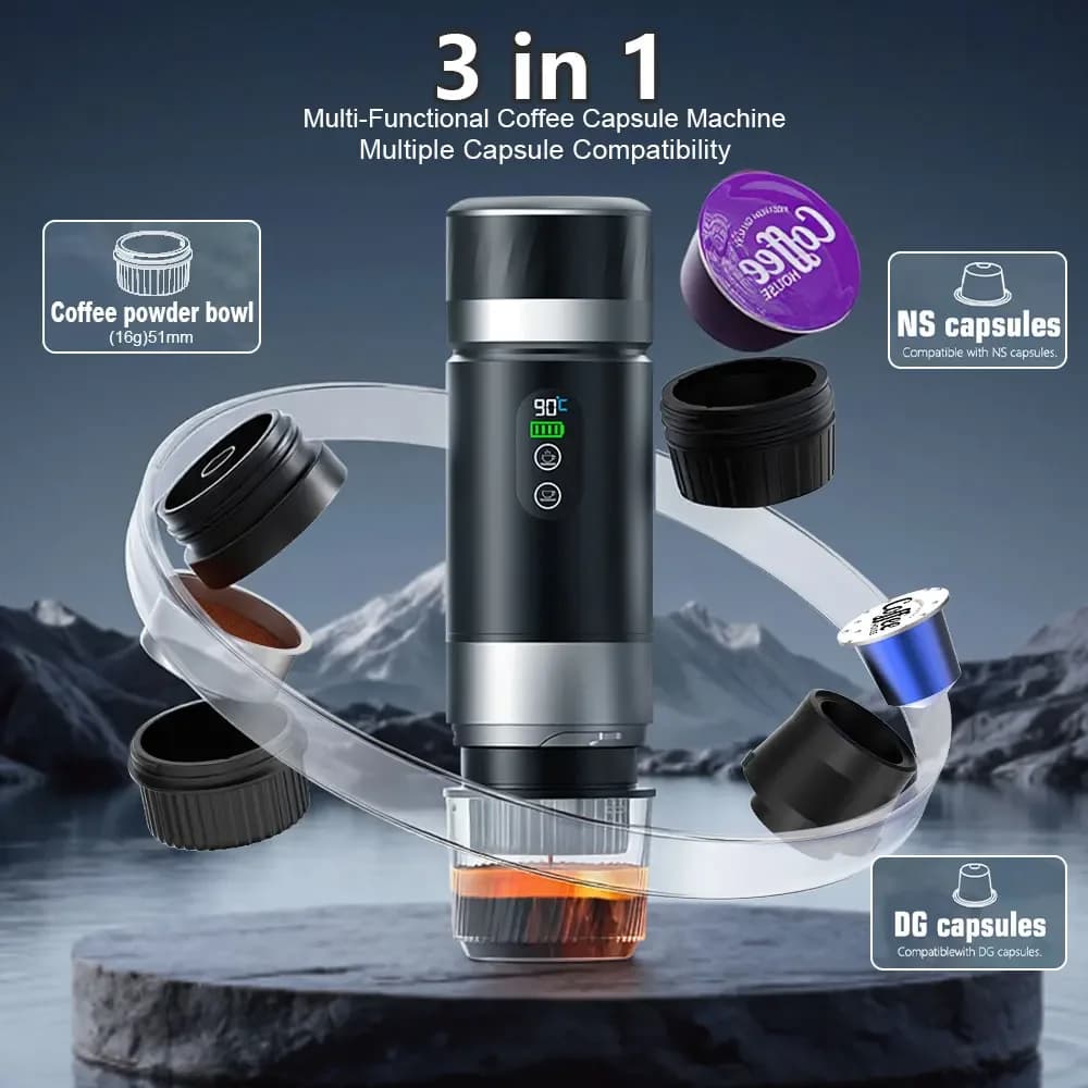 Máquina de café espresso portátil 3 en 1