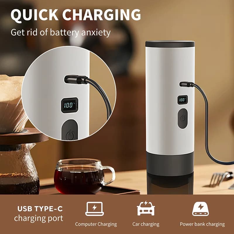 Cafetera eléctrica portátil 7800mAh