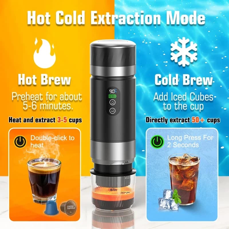 Máquina de café espresso portátil 3 en 1