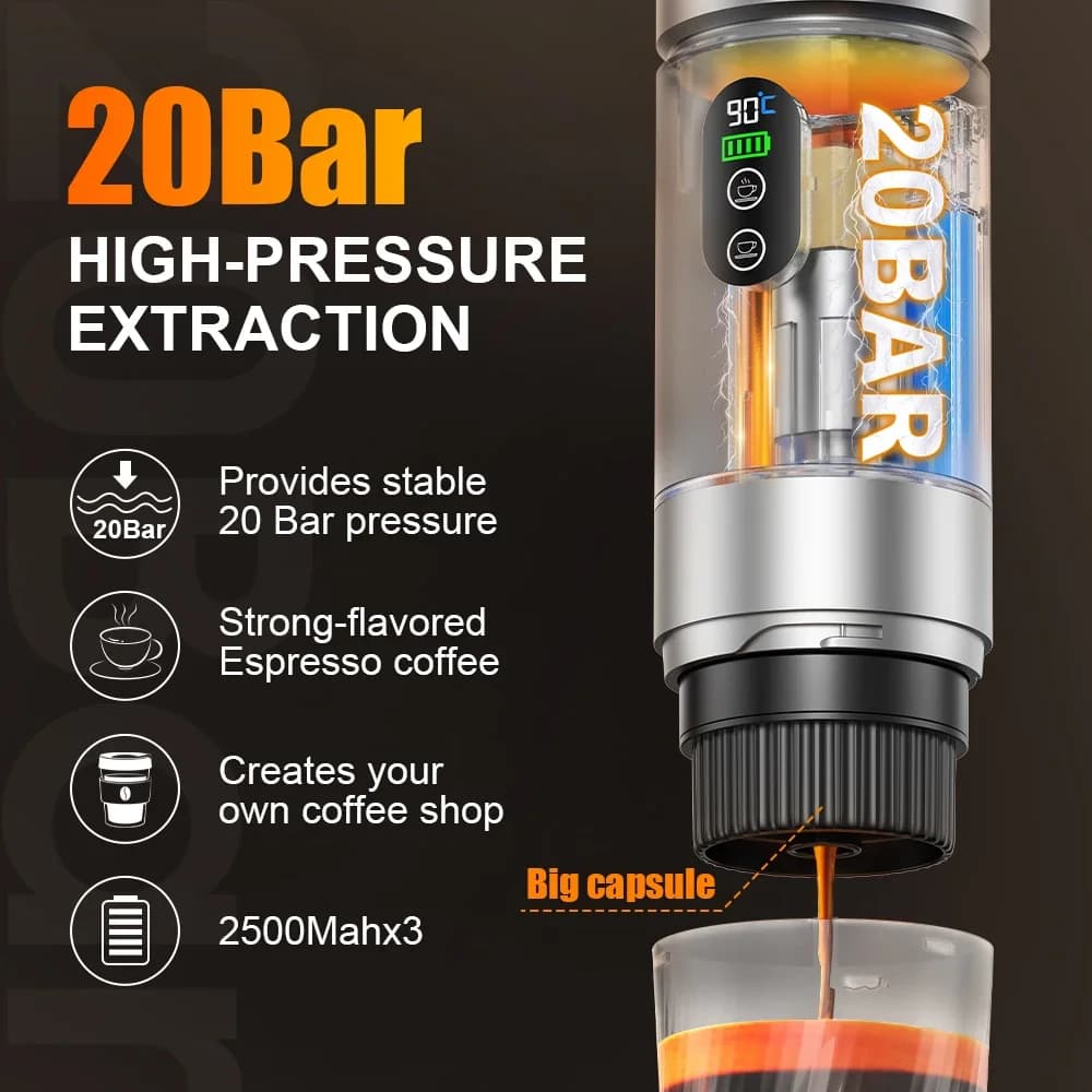 Máquina de café espresso portátil 3 en 1